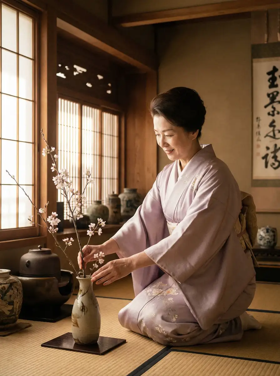 一位优雅的 四虎tv-四虎tv影视大全|高清免费最新电影电视剧 在和室中插花